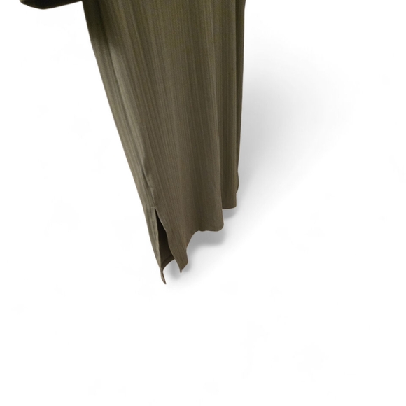 PLUS SIZE *****Nine West Olive Long Sleeve Twist Dress - Picture 3 of 5